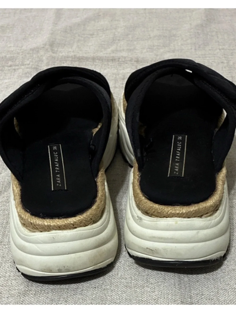 Zara Black Crisscross Espadrille Platform Sandals - Picture 4 of 7